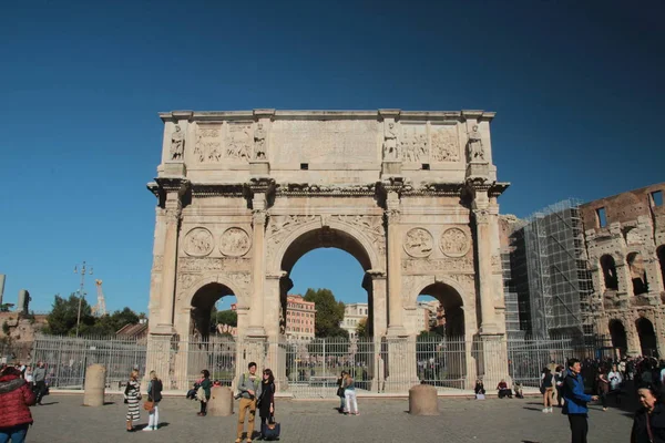 Roma 2015 Illustrativo Arco Editoriale Costantino Una Giornata Sole Cielo — Foto Stock