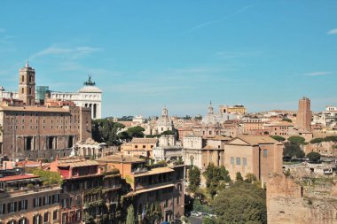 Roma, İtalya, 10/23/2015 Illustrative Editorial Aerial şehrin tarihi bölümünün şehir bloklarını görüntüle,