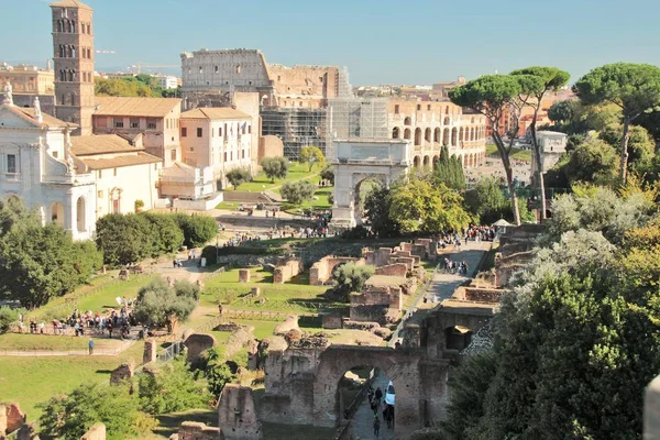 Roma 2015 Illustrativa Veduta Editoriale Del Territorio Del Foro Romano — Foto Stock