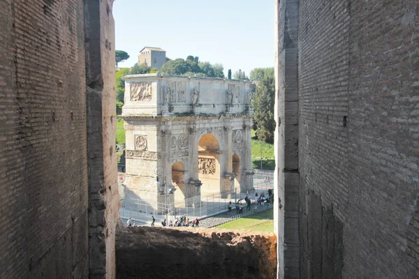 Roma 2015 Illustrativo Arco Editoriale Costantino Uno Degli Archi Del — Foto Stock