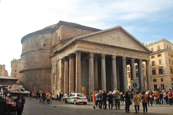 Róma Olaszország 2015 Szemléltető Editorial Pantheon Egy Régi Épület Amelynek — Stock Fotó