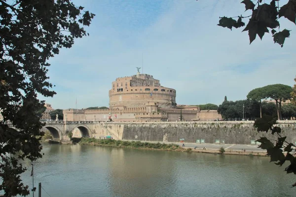 Roma 2015 Illustrativo Editoriale Fiume Tevere Castello Del Santo Angelo — Foto Stock