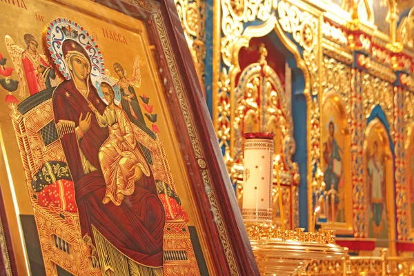Krasnoyarsk Russia 2016 Illustrative Editorial Interior Main Hall Orthodox Church — Stock Photo, Image