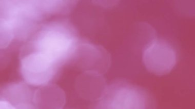 Pembe arka planda soyut bulanıklık, açık pembeden leylağa lekeler. Suda gerçek güneşin parladığı 4K video. Çerçevede hızlı hareket.