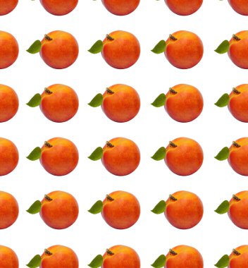 Kusursuz bir desen, şeftali ve beyaz bir arka plan..