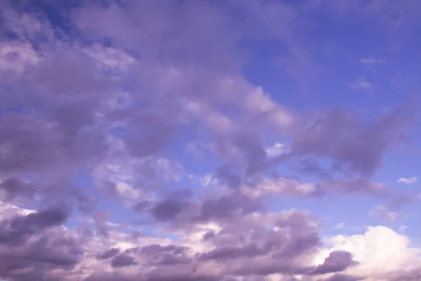 Яскраві Вечірні Хмари Драматичні Кольори Фон Блюз Фіолетовий Сірий Блюз — стокове фото