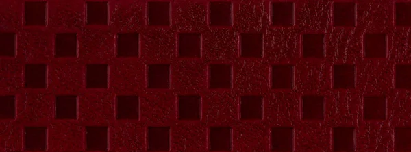 Superficie Prodotto Lusso Pelle Come Sfondo Rosso Scuro Goffrato Vista — Foto Stock