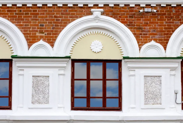 Вікно Фасаді Старої Кам Яної Будівлі Історичний Декоративний Фасад — стокове фото
