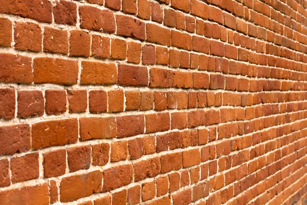 Baksteen Muur Textuur Met Witte Naden Perspectief Oud Metselwerk — Stockfoto