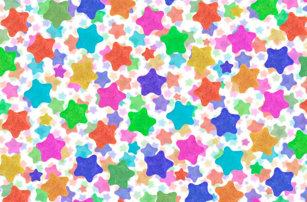 Fondo Festivo Con Estrellas Multicolores Sobre Fondo Blanco —  Fotos de Stock