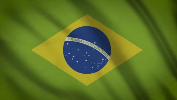 Video Bandera Brasil — Vídeos de Stock