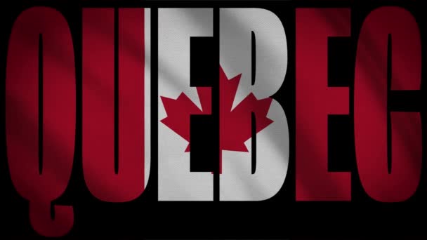 Kanada Fahne Mit Quebec Maske — Stockvideo