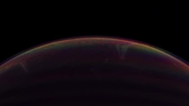 Colorful Dark Bubble Planet — Stock Video