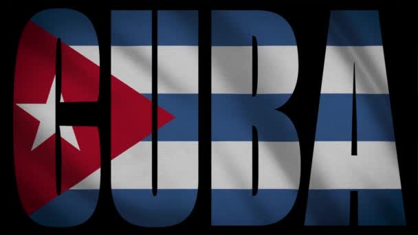 Bandiera Cuba Con Maschera Cuba — Video Stock