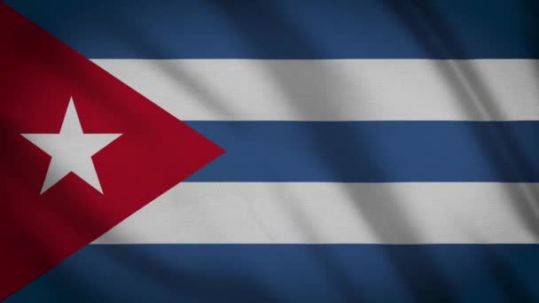 Vídeo Cuba Bandeira — Vídeo de Stock