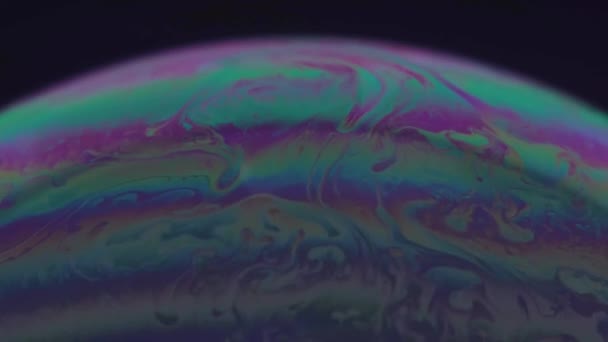 Smaragdově Zelené Purpurové Bubliny Planeta — Stock video