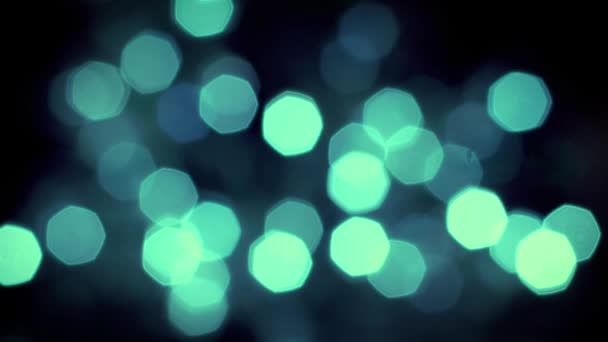 Esmeralda Bokeh Luces Fondo — Vídeo de stock