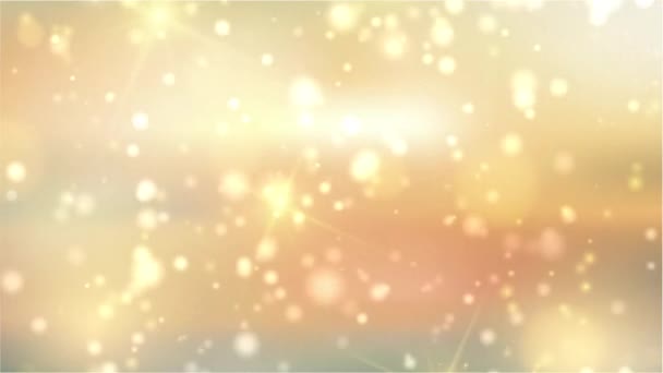 Χρυσό Bokeh Φώτα Σωματίδια Και Starglow — Αρχείο Βίντεο