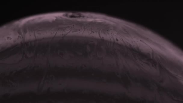 Серый Пузырь Фоне Планеты — стоковое видео