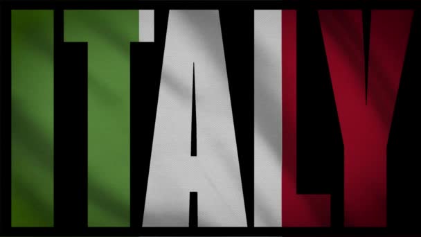 Itálie Vlajka Itálie Maskou — Stock video