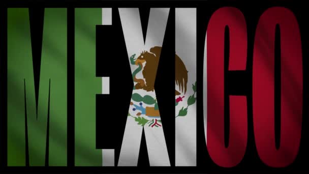Mexico Vlag Met Mexico Masker — Stockvideo