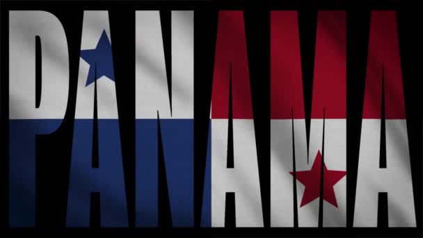 Bandera Panamá Con Máscara Panamá — Vídeo de stock
