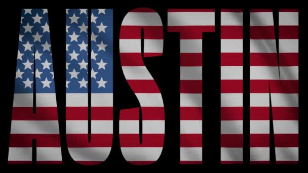 オースティンのマスクとアメリカ国旗 — ストック動画