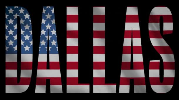ダラス マスクとアメリカ国旗 — ストック動画