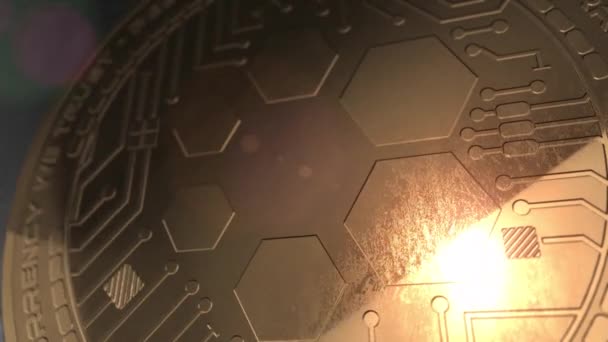 暗号通貨 Axionv コイン のレンダリング Blockchain — ストック動画