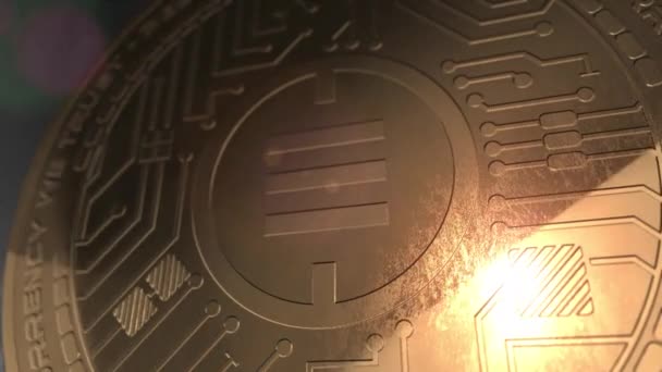 Криптовалюта Монета Рендеринг Блокчейн — стокове відео