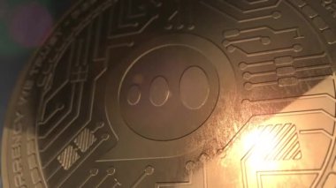 Kripto para birimi e-sohbet sikke 3d işleme blockchain