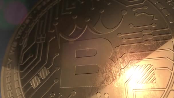 Moneda Crypto Moneda Apuesta Rendering Blockchain — Vídeos de Stock