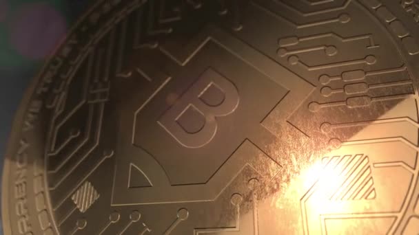 Crypto Valuta Bitcad Munt Rendering Blockchain — Stockvideo