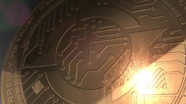 Kryptowährung Fujinto Coin Rendering Blockchain — Stockvideo