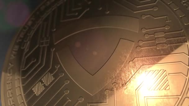 Криптовалюта Gladius Coin Рендеринг Блокчейн — стоковое видео