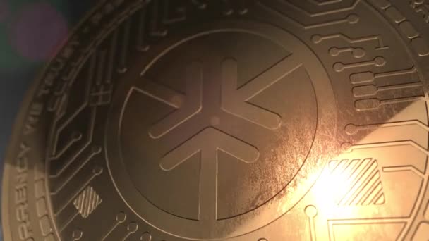 Crypto Valuta Kickico Coin Rendering Blockchain — Stockvideo