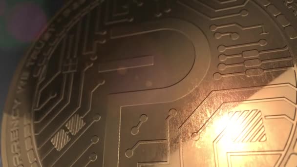 Valuta Crittografia Pivx Coin Rendering Blockchain — Video Stock