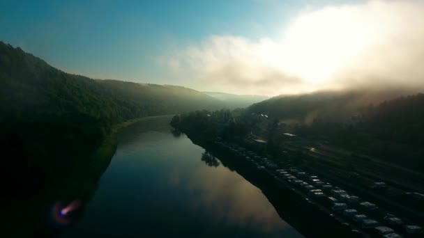 Landmärke Från Fästningen Koenigstein Sachsen — Stockvideo