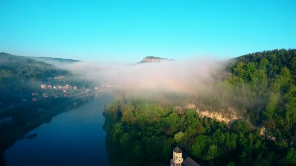 Wahrzeichen Der Festung Königstein Sachsen — Stockvideo