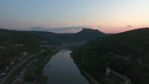 Wahrzeichen Der Festung Königstein Sachsen — Stockvideo