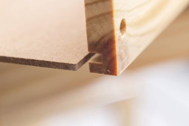 Marangoz araçları mobilya montaj sırasında closeup