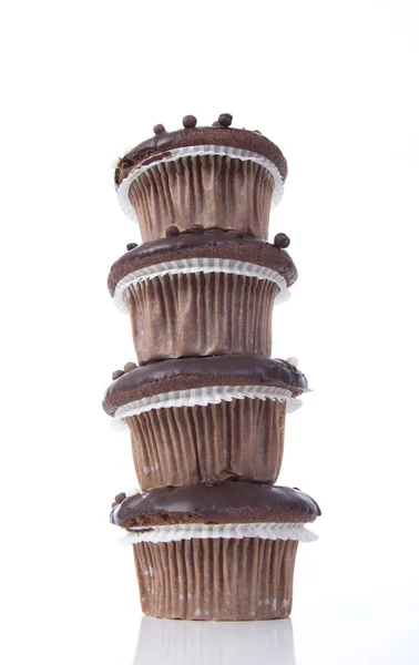 Stack Chocolate Muffins — Stock Photo, Image