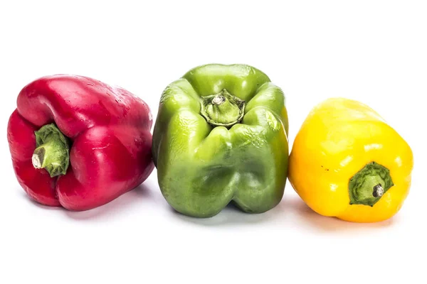 Bell Peppers Isolated White Background — Stock Photo, Image