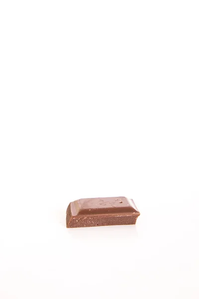 Eine Braune Schokolade Isoliert Auf Weiß — Stockfoto