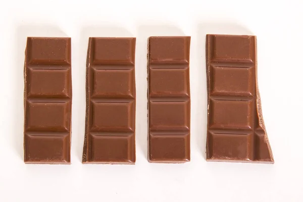 Rissige Braune Schokoladenstücke Vollbild — Stockfoto