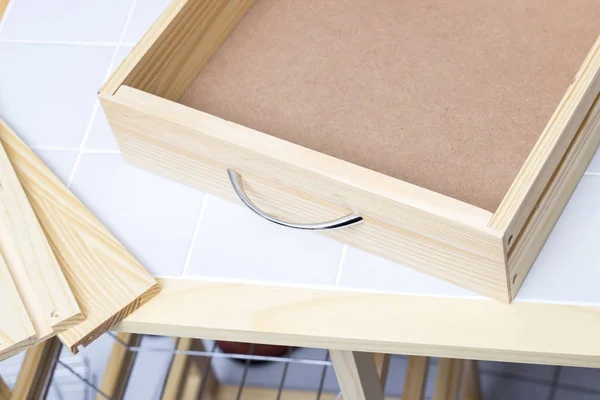 Repair Wooden Table Drawer — Stock Photo, Image