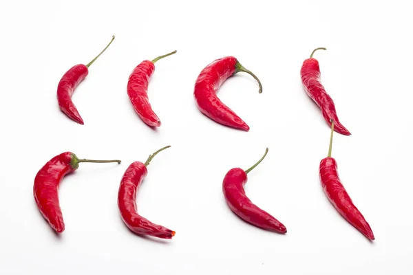 red Chili peppers isolated on a white background