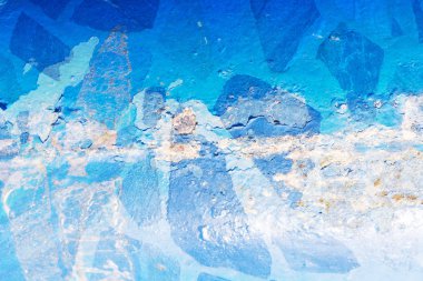 Yaşlı mavi duvar doku kırık