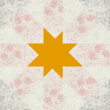 açık renkli malzeme üzerinde turuncu renk yıldız şekli