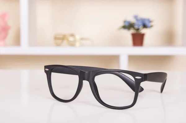 Stylish Black Glasses Table — Stock Photo, Image